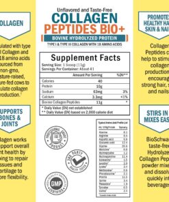 Collagen Peptides Powder - Grass Fed, Pasture Raised with Aminos - Promotes Healthy Skin Hair & Nails – Bone & Joint Support - Hydrolyzed, Unflavored, Non GMO, Gluten Free - Easy to Mix -16 oz 22 71ZtJcAjJ7L