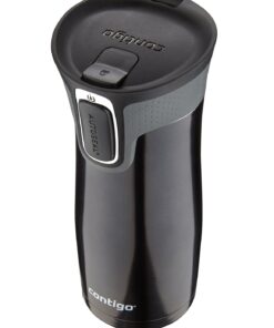 Contigo West Loop Stainless Steel Vacuum-Insulated Travel Mug with Spill-Proof Lid, Keeps Drinks Hot up to 5 Hours and Cold up to 12 Hours, 16oz Black 37 71ZttnlUSjL