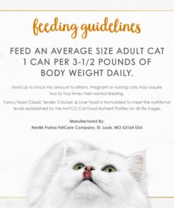 Purina Fancy Feast Tender Chicken and Liver Feast Classic Grain Free Wet Cat Food Pate - (24) 3 oz. Cans Liver & Chicken 3 Ounce (Pack of 24) 22 71ZvvP51CkL 1