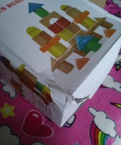 Lewo Large Wooden Blocks Construction Building Toys Set Stacking Bricks Board Games 32 Pieces 44 71ZwLGbbISL