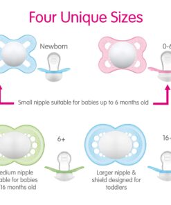 MAM Original Start Newborn Baby Pacifier, Best Pacifier for Breastfed Babies, Sterilizer Case, 0-3 Months, Boy, 2 Count (Pack of 1) 2-Pack 33 71ZwxF8KIeL
