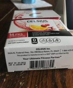 CELSIUS On-the-Go Powder Stick Packs, Cranberry Lemon, 0.18 Ounce - 14 Count (Pack of 1) OTG Cranberry Lemon 15 71Zxjnm4GiL