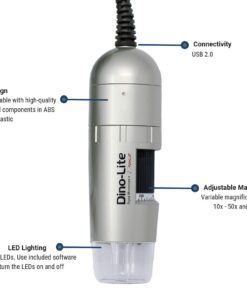 Alternative view of Dino-Lite USB Digital Microscope AM3111-0.3MP, 10x - 50x, 230x Optical Magnification, 8 LEDs