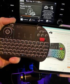 Mini Keyboard,Rii X8 Portable 2.4GHz Mini Wireless Keyboard Controller with Touchpad Mouse Combo,8 Colors RGB Backlit,Rechargeable Li-ion Battery for Google Android TV Box, PS3, PC, Pad,Nvidia Shield 40 71ZzQfGOC9L