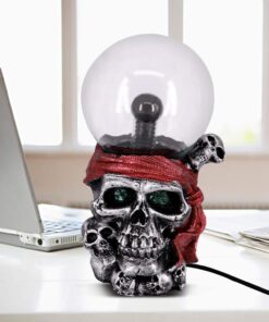 ANQIA Plasma Ball Lamp Touch Sensitive,Party Magical Electrostatic Red Color Crystal Ball for Christmas (Skull) 13 71ZzhtJX7CL