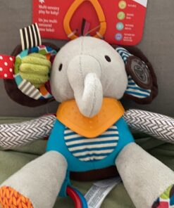 Skip Hop Bandana Buddies Baby Activity and Teething Toy with Multi-Sensory Rattle and Textures, Elephant 38 71ZzmXbXQfL