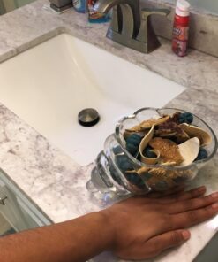 Hosley Glass Shell Vase 8 Inches Long Ideal Gift for Weddings Spa Aromatherapy Flower Arrangements Bowl for Orbs DIY Craft Projects LED Votive Candle Gardens O9 31 71a RBCwmAL