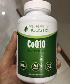 Purely Holistic CoQ10 100mg - 240 SoftGels - 8 Month Supply - Ubiquinone Coenzyme Q10 Supplement - with Organic Olive Oil - Soy Free Co Q 10 - Made in The USA 34 71a so2zGhL