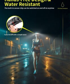 Smiling Shark LED Headlamp, 230°Wide Angle 3*Multi-Color Light Strips 2 Packs Head Lamp Rechargeable with Motion Sensor Waterproof Headlight for Camping Hiking Outdoor, Head-Lamp-LED-Hat-Light Multicolor 11 71a0Qk5eXvL