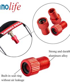 InnoLife Aluminum Presta to Schrader Converter Car Valve Adapter Bicycle Bike Tube Pump Air Compressor Tools Black 11 71a1jrSszL