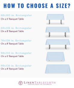 LinenTablecloth 90 x 132-Inch Rectangular Polyester Tablecloth with Rounded Corners, White 90" x 132" 26 71a1rWUgqRL 1