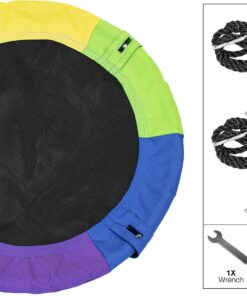 Sorbus 40" Saucer Swing for Kids - 220lbs Outdoor Swing Fun- Tree Glider Therapy Swing for Kids- Adjustable Ropes & Durable Swing Seat- Trampoline Net Swing for Swing Set,Backyard,Indoor/Outdoor,Gift 40 Inch 22 71a1v xyqAL