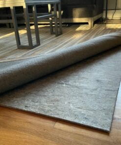 RUGPADUSA - Ultra Black - 8'x10' - 1/4" Thick - Felt + Rubber - Non-Slip Cushion Rug Pad - Available in 2 Thicknesses, Safe for Hardwood and All Surfaces 8' x 10' Felt + Rubber- 1/4" Thick 18 71a2Z8BDBLL