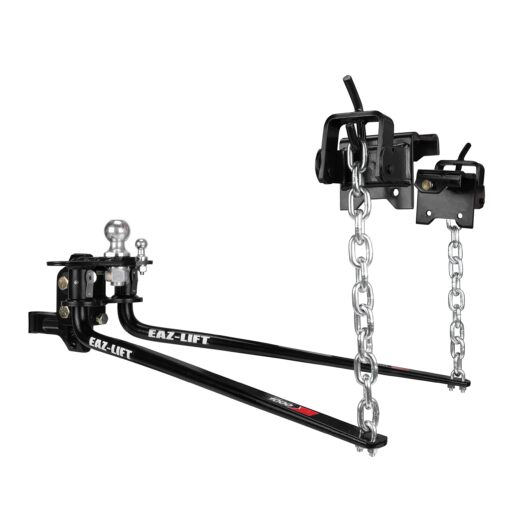 Camco Eaz-Lift Elite 1,000lb Weight Distributing Hitch Kit with Sway Control (48058) for Trailer, black 1000 lbs