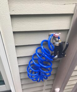 Alternative view of HoseCoil 3/8 Inch Self Coiling Garden, RV, Outdoor Water Hose (15' Blue) 15 Feet