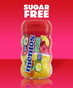 Mentos Sugar-Free Chewing Gum, Tropical, Red Fruit and Lime, 50 Piece Bottle (Pack of 4 Bottles) 50 Count (Pack of 4) 13 71a41Hmz41L 1