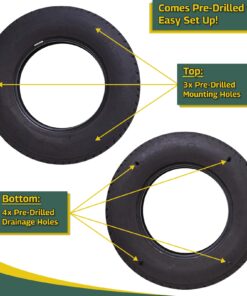 Eastern Jungle Gym Heavy-Duty 3-Chain Rubber Tire Swing Seat with Adjustable Coated Swing Chains - Swing Set Accessories 10 71a4nS9fXIL