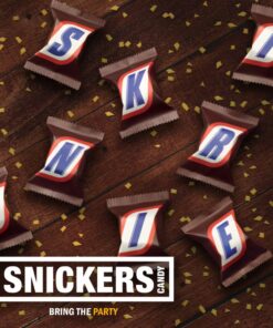 SNICKERS Minis Size Milk Chocolate Candy Bars Bulk Pack, Party Size, 40 oz Bag Party Size (40oz) 20 71a5 kguNCL