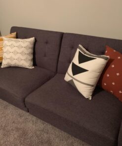 Woven Nook - Modern & Luxurious 18" x 18" Decorative Boho Throw Pillow Covers - Durable Quality & Machine Washable - Indy Design - Orange, Yellow, Black, and White - 4 Pack 32 71a52EFy4QL