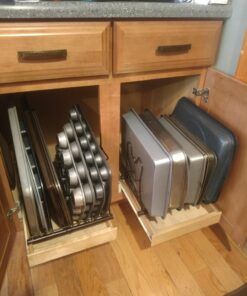 Deco Brothers Pan Organizer Rack for Kitchen Cabinet and Counter, Bronze 42 71a5UorM1dL