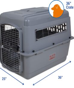 Petmate Sky Kennel, 36 Inch, IATA Compliant Dog Crate for Pets 50-70lbs, Made in USA Kennel Only 50 71a5nsPcHtL