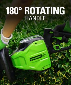 Greenworks Pro 80V 26" Cordless Hedge Trimmer, Tool Only, Battery Powered, Green 3/4" Cut (Tool Only) 20 71a5tMlfRcS