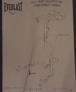 Everlast Steel Heavy Punching Bag Stand Workout Equipment for Kickboxing, Boxing, and MMA Training with 3 Plate Pegs and 100 Pound Capacity Black 70 71a6MyogInL