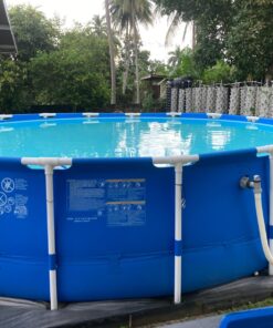 INTEX 28253EH Metal Frame Above Ground Swimming Pool Set: 18ft x 48in – Includes 1500 GPH Cartridge Filter Pump – Removable Ladder – Pool Cover – Ground Cloth with Cartridge Filter Pump Metal Frame Pool 39 71a6jS21uVL