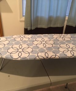 Household Essentials 122101 Small Tabletop Ironing Board with Folding Legs - Magic Rings Cover and Pad,Blue Rings Blue Rings 39 71a6qddT7XL