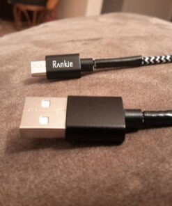 Rankie Micro USB Cable High Speed Data and Charging, Nylon Braided Charger Cord, 3-Pack, 3 Feet 30 71a7AM6hw7L