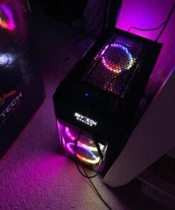 SkyTech Blaze II Gaming Computer PC Desktop – Ryzen 5 2600 6-Core 3.4 GHz, NVIDIA GeForce GTX 1650 4G, 500G SSD, 8GB DDR4, RGB, AC WiFi, Windows 10 Home 64-bit 2600 | 1650 29 71a8GFcziwL