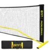 A11N Portable Pickleball Net System, Designed for All Weather Conditions with Steady Metal Frame and Strong PE Net, Regulation Size Net with Carrying Bag Yellow,black 44 71a9YpuQJNL