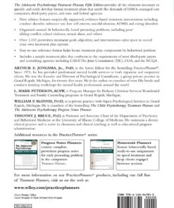 The Adolescent Psychotherapy Treatment Planner: Includes DSM-5 Updates 7 71a9l4pj54L