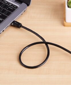 Amazon Basics RJ45 Cat 7 High-Speed Gigabit Ethernet Patch Internet Cable, 10Gbps, 600MHz - Black, 1-Foot, 5-Pack 1 Foot 9 71a9r 2rUzL