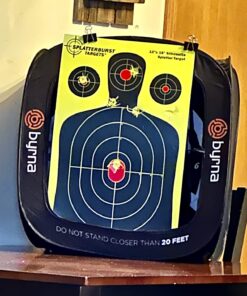 Splatterburst Targets - 12 x18 inch - Silhouette Splatter Target - Easily See Your Shots Burst Bright Fluorescent Yellow Upon Impact - Made in USA 10 pack 34 71aA1BB3iML