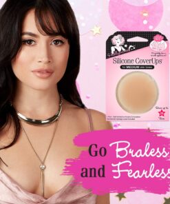 Hollywood Fashion Secrets Silicone Coverups, Hypoallergenic, Reusable, Washable, Gentle on Skin, Ultra Thin, Self Adhesive, Medium Shade, 1 Pack Size 1 (Pack of 1) 19 71aAlZ22wfL