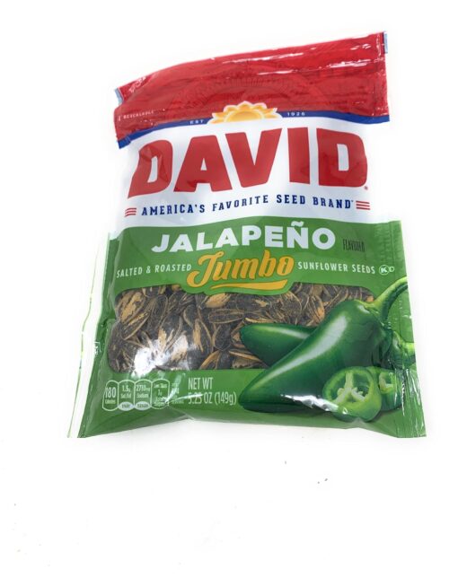 David Seeds Sunflower Seeds, Jalapeno, 5.25 oz - Pack of 6 5.25 Ounce (Pack of 6)