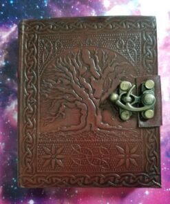 Leather Celtic Tree of Life Book of Shadows Blank Spell Book Wicca 5" Brown 37 71aBBw4MarL