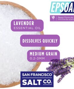 Epsoak Epsom Salt 2 lbs - Lavender Sleep Formula Bath Salts 2 Pound (Pack of 1) 12 71aBz8qP4 L