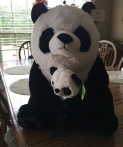Mother and Baby Panda Plush Set | Super Soft Panda Stuffed Animal | Cute Plushies for Kids' Bedroom | 18-in Stuffed Animals for Girls & Boys | Panda Bear Stuffed Animal Toys by Exceptional Home 40 71aDfVyIP8L