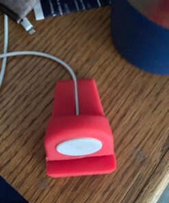 Orzly Compact Stand for Apple Watch - Nightstand Mode Compatible - RED Support Stand with integrated Cable Management Slot (38mm & 42mm & 40mm & 44mm compatible) 21 71aDmN7vtyL