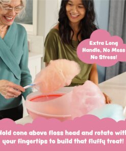 Cotton Candy Express Floss Sugar Variety Pack with 3 - 11oz Plastic Jars of Cherry, Blue Raspberry & Grape Flossing Sugars Plus 50 Paper Cotton Candy Cones Cherry, Grape, Blue Raspberry 25 71aDyisIkL