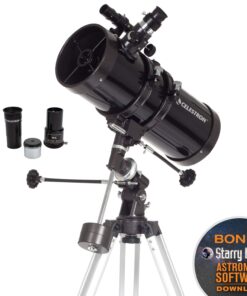 Alternative view of Celestron - PowerSeeker 127EQ Telescope - Manual German Equatorial Telescope for Beginners - Compact and Portable - Bonus Astronomy Software Package - 127mm Aperture 127EQ Newtonian