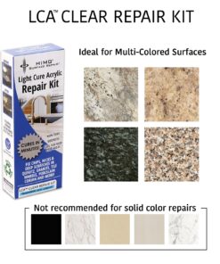 LCA(TM) Clear, Light Cure Acrylic DIY Surface Repair Kit for Granite, Marble and Porcelain 30 71aIghs745L