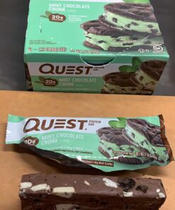 Quest Nutrition Mint Chocolate Chunk Protein Bars, High Protein, Low Carb, Gluten Free, Keto Friendly, 12 Count 27 71aJR53lIML