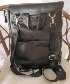 KZNI Leather Diaper Bag Backpack, Diaper Backpack Nappy Baby Bags for Mom Unisex Maternity Diaper Bag with Stroller Hanger Black 45 71aJpKgL06L