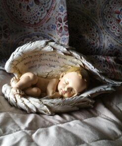 Joseph's Studio 4.25 Inch Tall Sleeping Baby in Wings Figurine 28 71aK4590xJL
