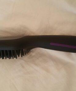 Ionic Hair Straightener Brush Upgrade 2.0,GLAMFIELDS Electrical Heated Hair Straightening with Faster Heating, MCH Ceramic Technology, Auto Temperature Lock, Anti Scald, Heat Resistant Glove(Black-01) Black 51 71aKTr7CHIL