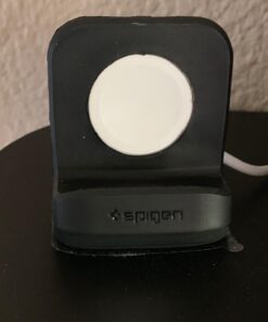 Spigen S350 Designed for Apple Watch Charger Stand Apple Watch Ultra 2/Apple Watch Ultra, Series 9/8/SE2/7/6/SE/5/4/3/2/1 49/45/44/42/41/40/38mm Durable TPU with Non-Slip Stable Base - Black 75 71aLkdO3SjL