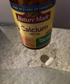 Nature Made Calcium 600 mg with Vitamin D3, Dietary Supplement for Bone Support, 220 Tablets Unflavored 220 Count (Pack of 1) 32 71aM0wFWlxL